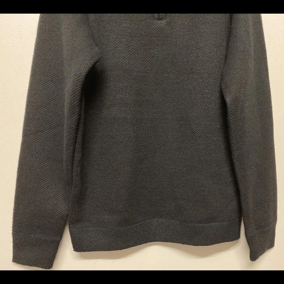New! Flag & Anthem Mens 1/4 Zip Sweater Pullover Medium Black Shirt Heavy Weight - Picture 7 of 12
